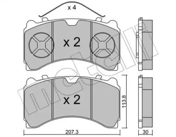 Комплект тормозных колодок METELLI 22-0935-0