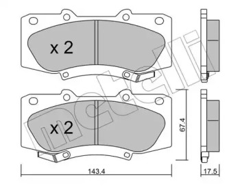 Комплект тормозных колодок METELLI 22-0937-0