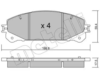 Комплект тормозных колодок METELLI 22-0938-0