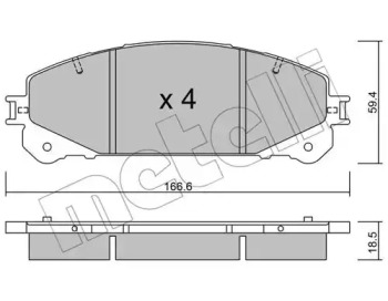 Комплект тормозных колодок METELLI 22-0938-1