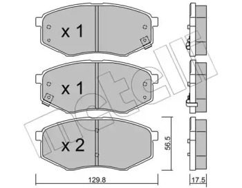 Комплект тормозных колодок METELLI 22-0942-0