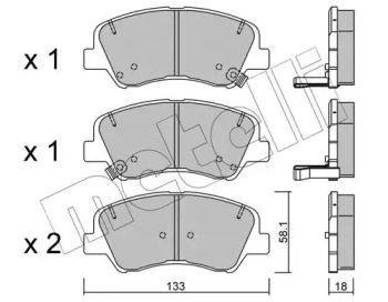 Комплект тормозных колодок METELLI 22-0943-0