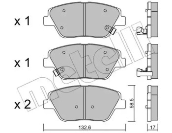 Комплект тормозных колодок METELLI 22-0945-0