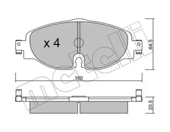 Комплект тормозных колодок METELLI 22-0950-0