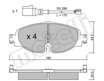 Комплект тормозных колодок METELLI 22-0950-0K