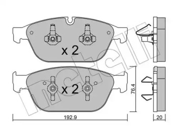 Комплект тормозных колодок METELLI 22-0954-0