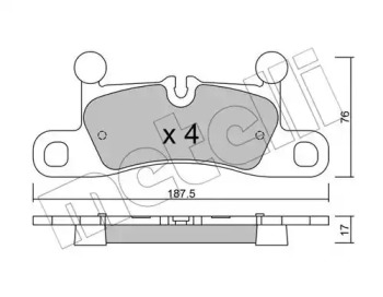 Комплект тормозных колодок METELLI 22-0958-0