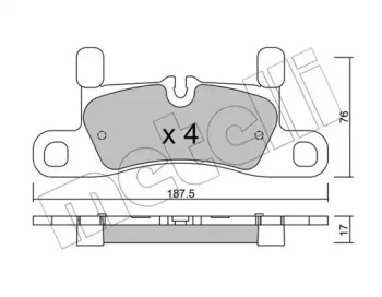 Комплект тормозных колодок METELLI 22-0958-3