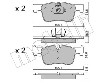 Комплект тормозных колодок METELLI 22-0960-0