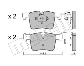 Комплект тормозных колодок METELLI 22-0961-0