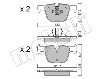 Комплект тормозных колодок METELLI 22-0963-0