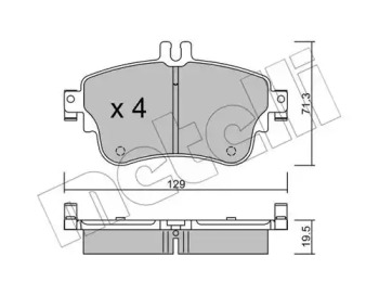 Комплект тормозных колодок METELLI 22-0964-0