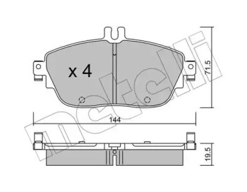 Комплект тормозных колодок METELLI 22-0965-0