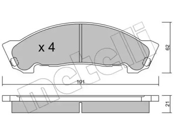 Комплект тормозных колодок METELLI 22-0972-0