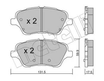 Комплект тормозных колодок METELLI 22-0976-0