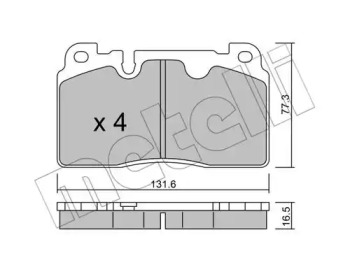 Комплект тормозных колодок METELLI 22-0979-0