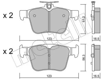 Комплект тормозных колодок METELLI 22-0981-0