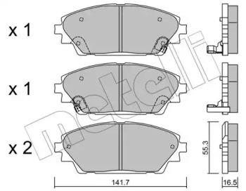 Комплект тормозных колодок METELLI 22-0992-0