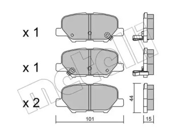 Комплект тормозных колодок METELLI 22-0995-0