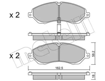 Комплект тормозных колодок METELLI 22-1007-0