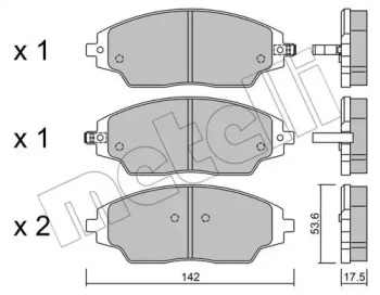 Комплект тормозных колодок METELLI 22-1008-0