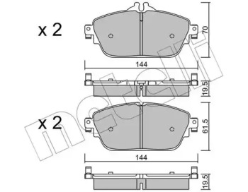 Комплект тормозных колодок METELLI 22-1017-0