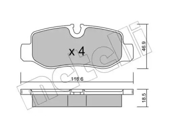 Комплект тормозных колодок METELLI 22-1023-0