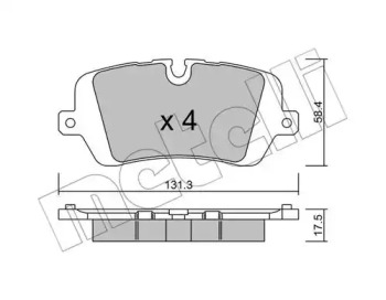 Комплект тормозных колодок METELLI 22-1025-0