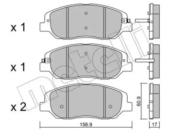 Комплект тормозных колодок METELLI 22-1031-0