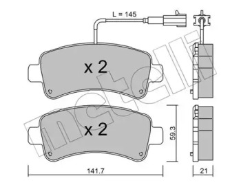 Комплект тормозных колодок METELLI 22-1033-0