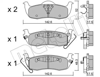 Комплект тормозных колодок METELLI 22-1047-0