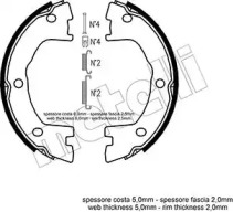 Комплект тормозных колодок, стояночная тормозная система METELLI 53-0097K