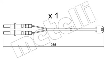 Сигнализатор, износ тормозных колодок METELLI SU.053