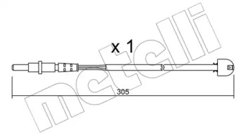 Сигнализатор, износ тормозных колодок METELLI SU.098