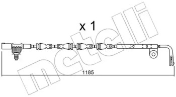 Сигнализатор, износ тормозных колодок METELLI SU.229