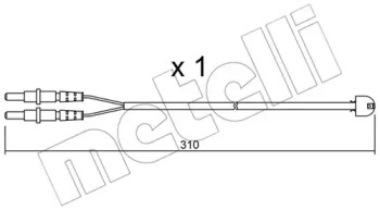 Сигнализатор, износ тормозных колодок METELLI SU.242
