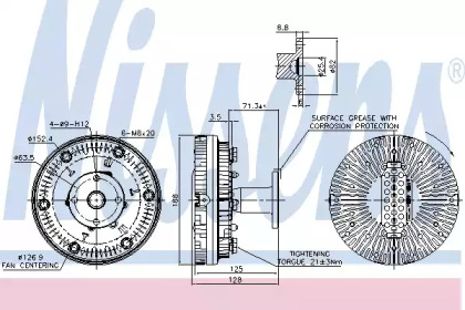 Сцепление, вентилятор радиатора NISSENS 86038