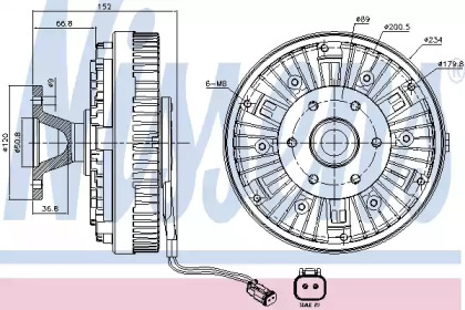 Сцепление, вентилятор радиатора NISSENS 86042