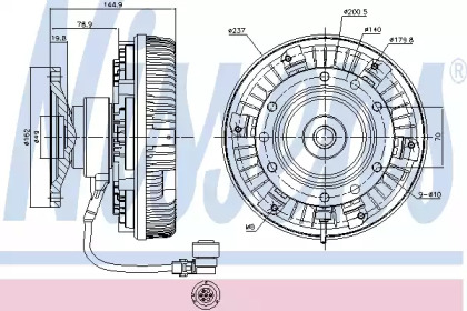 Сцепление, вентилятор радиатора NISSENS 86055