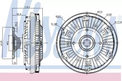 Сцепление, вентилятор радиатора NISSENS 86076