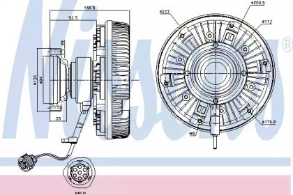 Сцепление, вентилятор радиатора NISSENS 86094