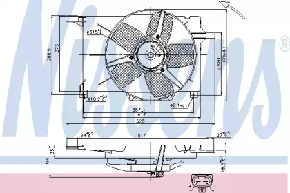 Вентилятор NISSENS 85005