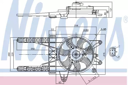 Вентилятор NISSENS 85013