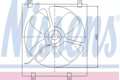 Вентилятор, охлаждение двигателя NISSENS 85070