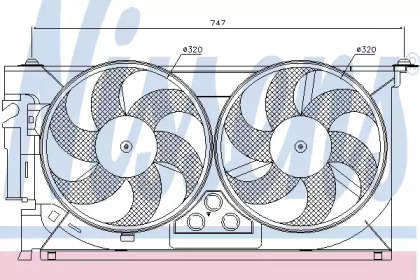 Вентилятор, охлаждение двигателя NISSENS 85083