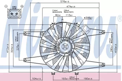 Вентилятор NISSENS 85103