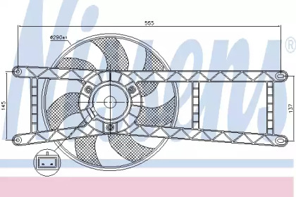 Вентилятор NISSENS 85145