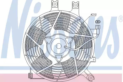 Вентилятор, конденсатор кондиционера NISSENS 85384