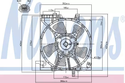 Вентилятор, охлаждение двигателя NISSENS 85490