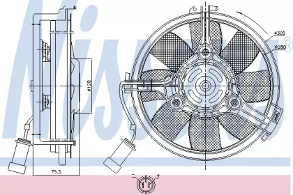 Вентилятор NISSENS 85546